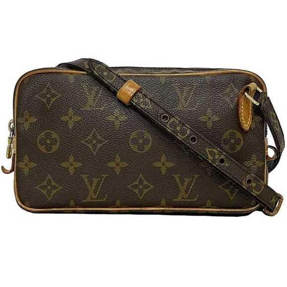 LOUIS VUITTON Brown Monogram Leather Shoulder Bag - Picture 1 of 11